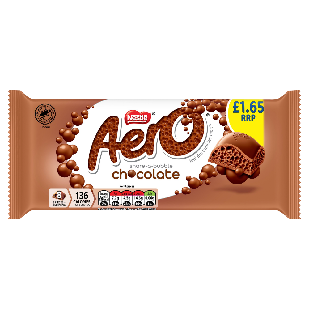 AERO MILK Chocolate Sharing 15 x 90g PMP Bars