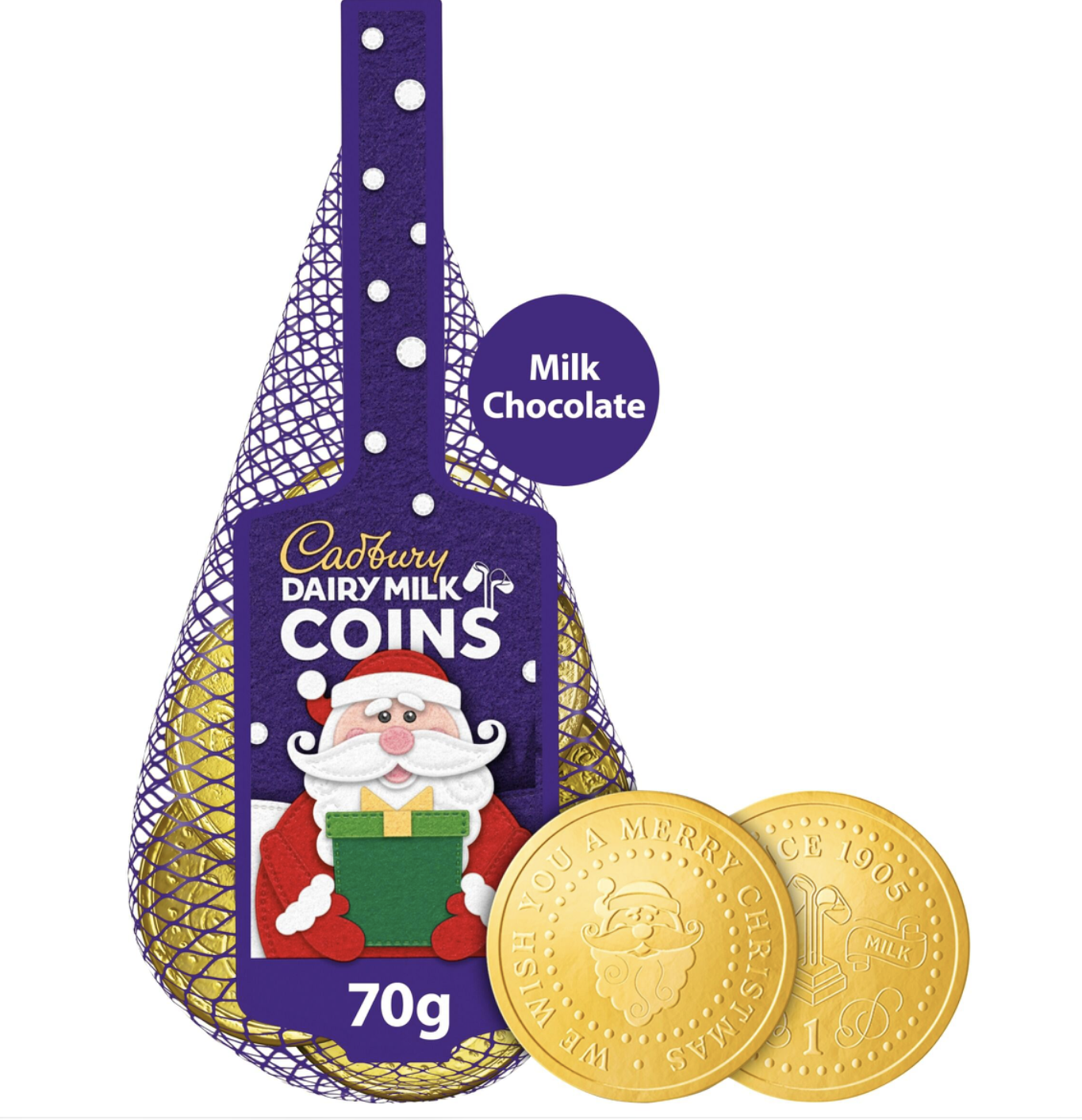 Cadbury Dairy Milk Christmas COINS 54 x 70g Bags