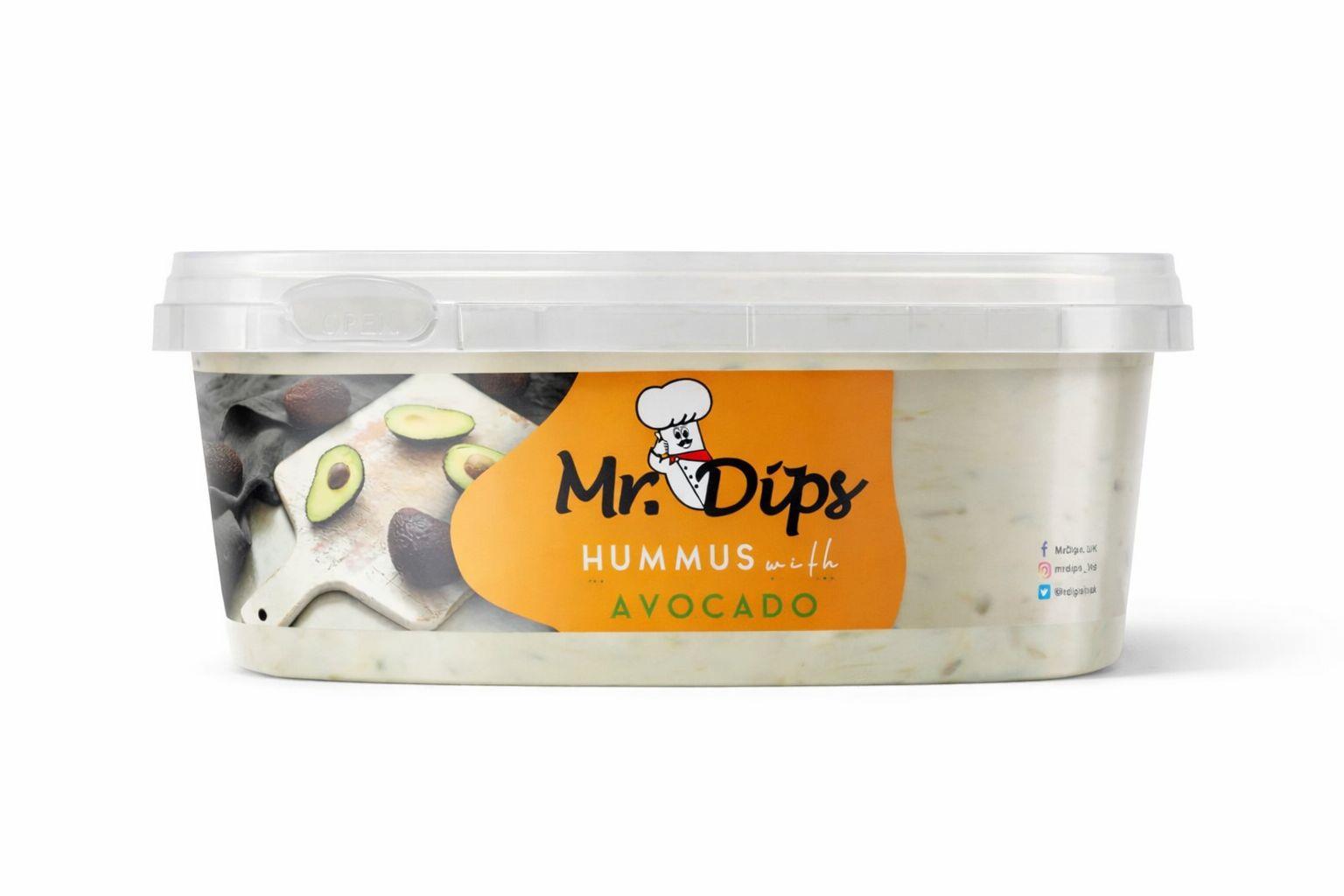 Mr Dips Hummus With Avocado 2 x 1Kg Tubs