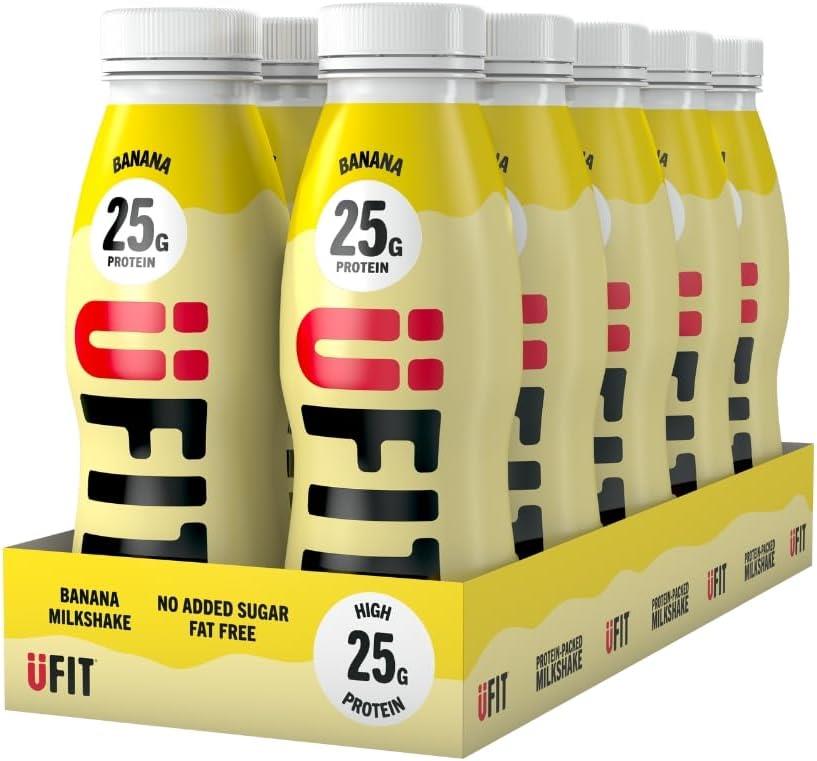 UFIT Protein Milkshake - 25g Protein 10x330ml (Banana)