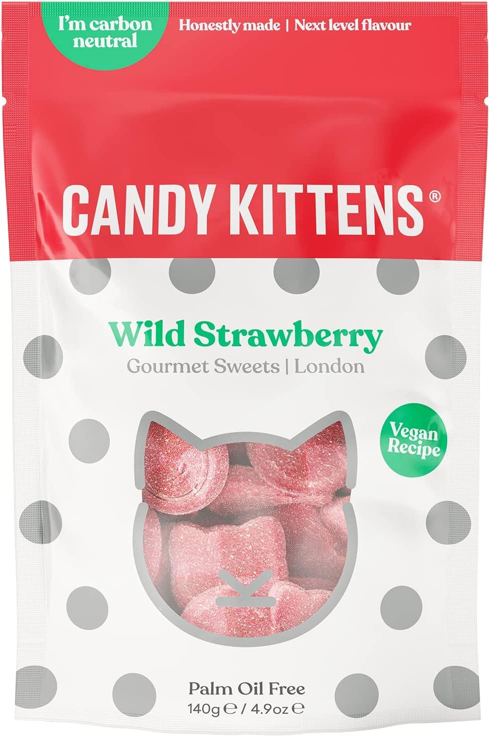 Candy Kittens Wild Strawberry Sweets 10 x 140g Bags
