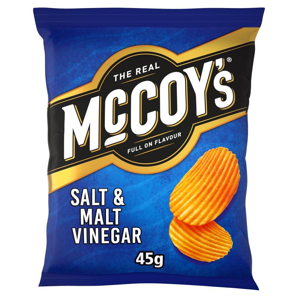 McCoy's Salt & Malt Vinegar Crisps 26 x 45g Pack