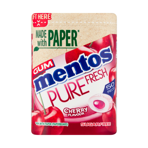 Mentos Pure Fresh Cherry Sugar Free Gum 6 X 97g Bottles UK