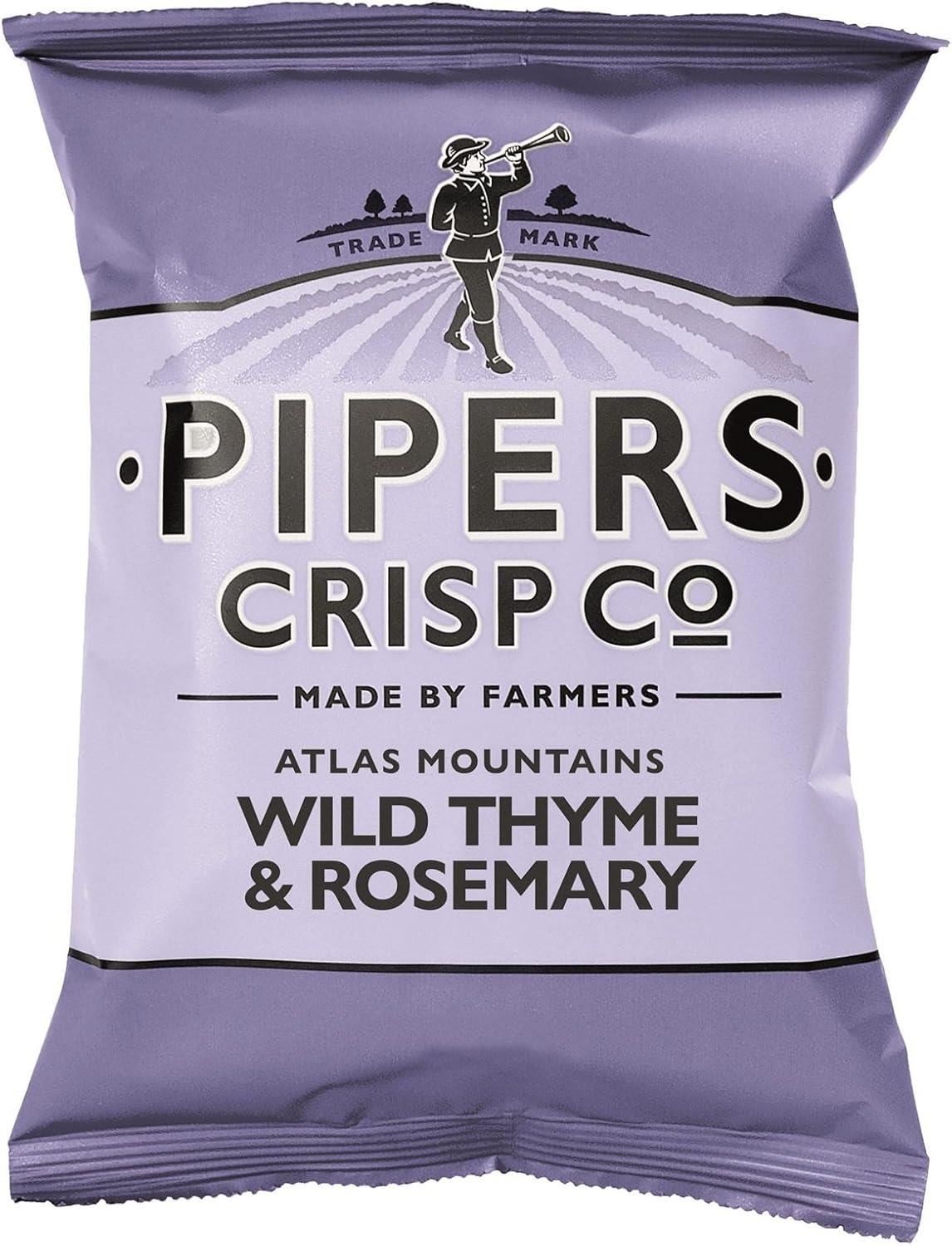 Pipers Atlas Mountains Wild Thyme And Rosemary Vegan Crisps 24 x 40g Bags