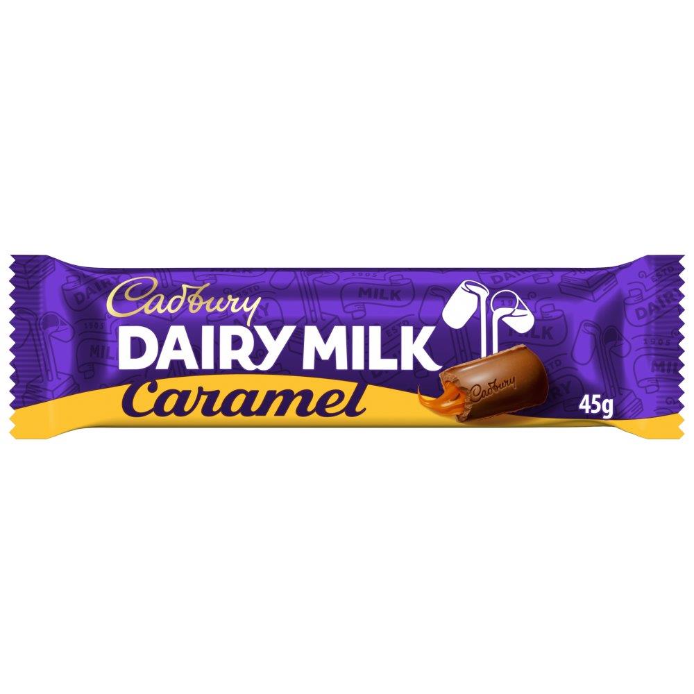 Cadbury Dairy Milk Caramel 45g Box Of 48 Chocolate Caramel Bars