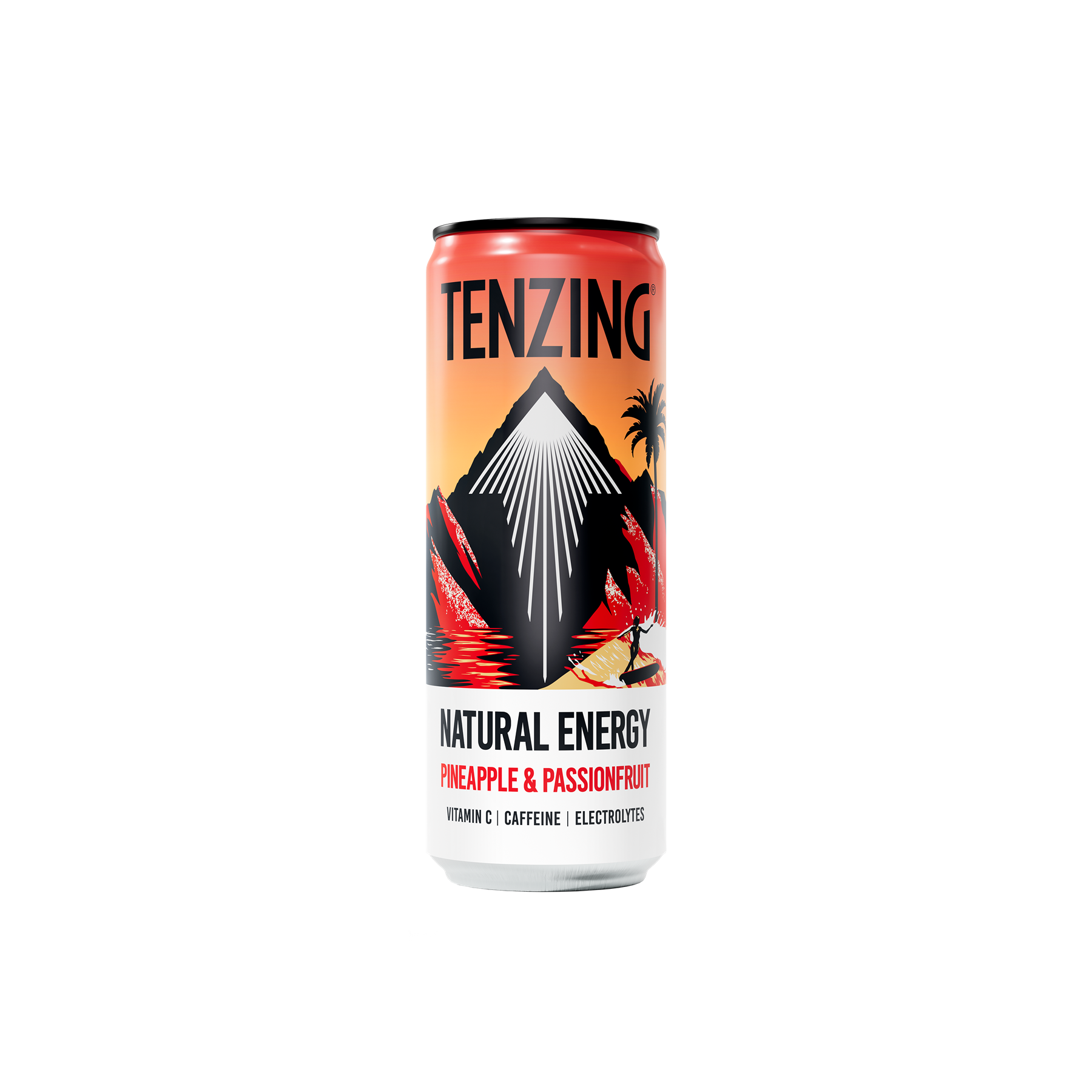 Tenzing Natural Energy Pineapple Passionfruit 12 x 250ml – Clean, Tropical Plant Energy