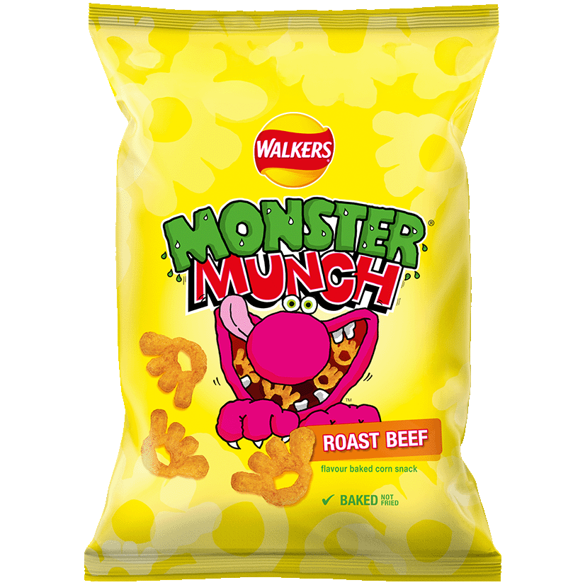 Walkers Monster Munch Roast Beef Bag, 40g (Pack of 35)