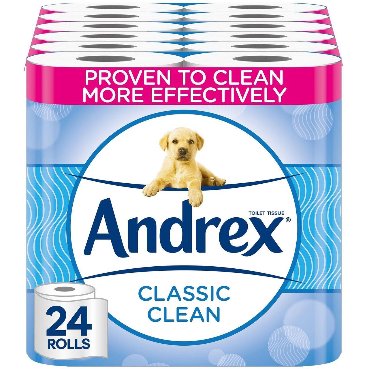 Andrex CLASSIC Clean Toilet Rolls (Pack of 24)