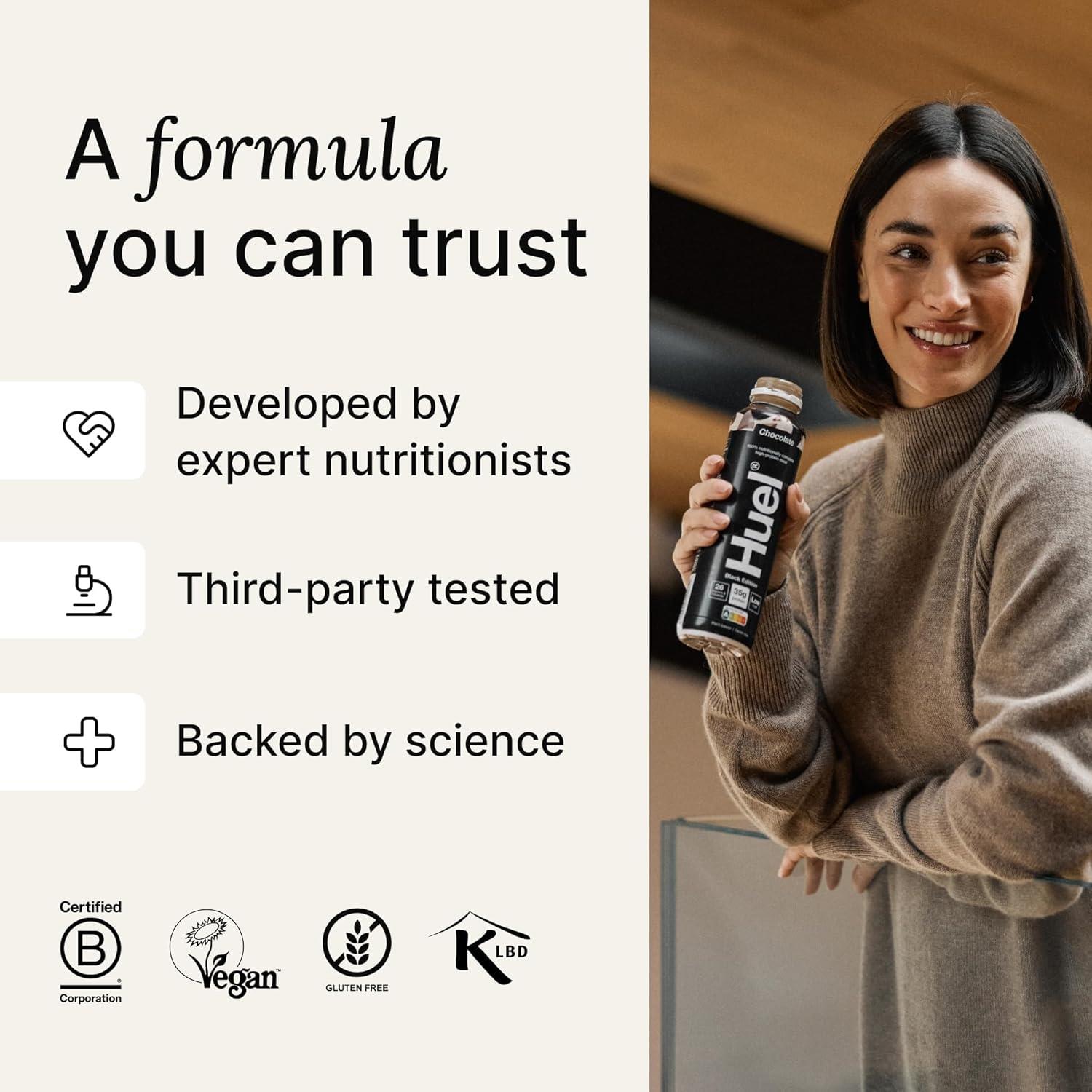 Huel Black Edition Strawberry & Banana 8 x 500ml Bottles