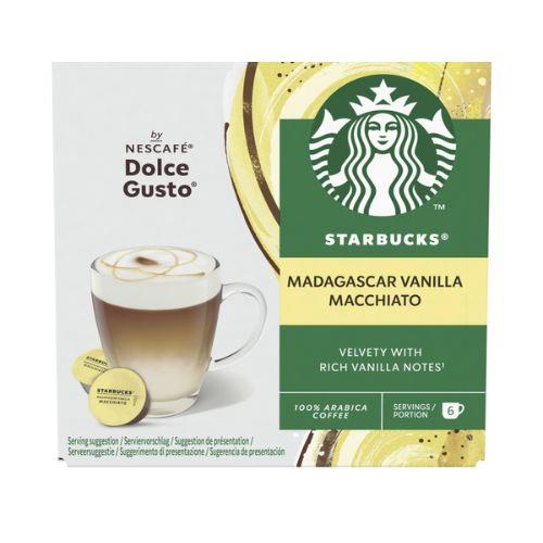 Nescafe Dolce Gusto Starbucks White Vanilla Macchiato Coffee 12 Capsules 6 x 132g Packs