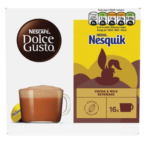 Nescafe Dolce Gusto Nesquik Coffee Capsules 16 Pods 3 X 256g UK</