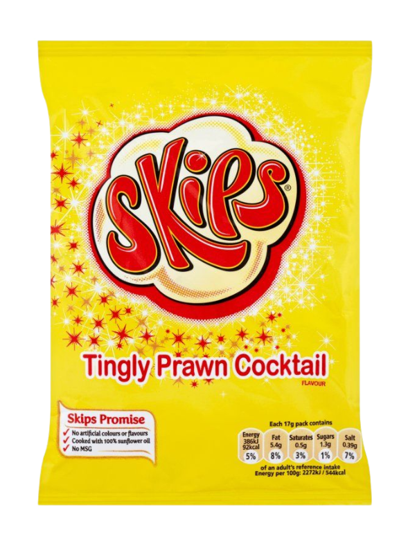 Skips Prawn Cocktail Crisps 24 x 17g PMP Packs