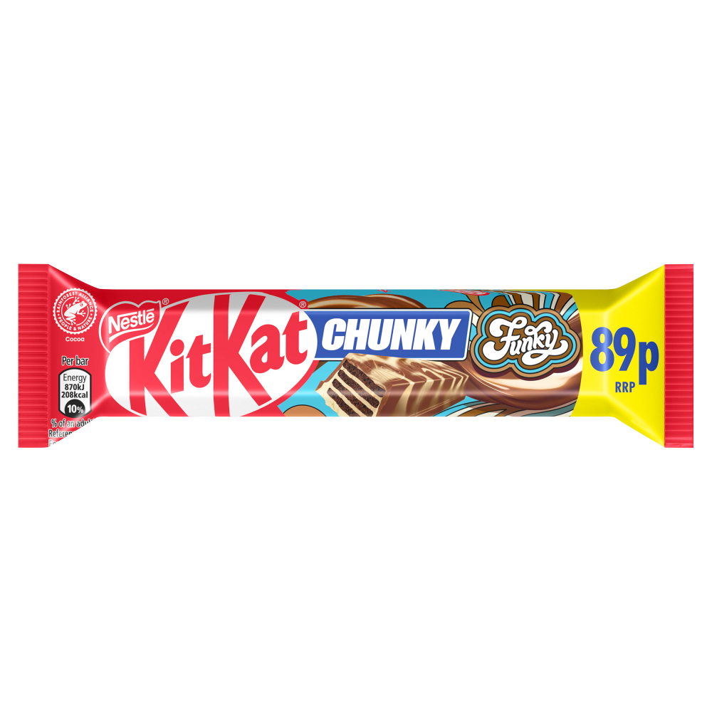 Kit Kat Chunky Funky Chocolate 24 x 40g PMP Packs Wafer Bar With Milk And White Chocolate