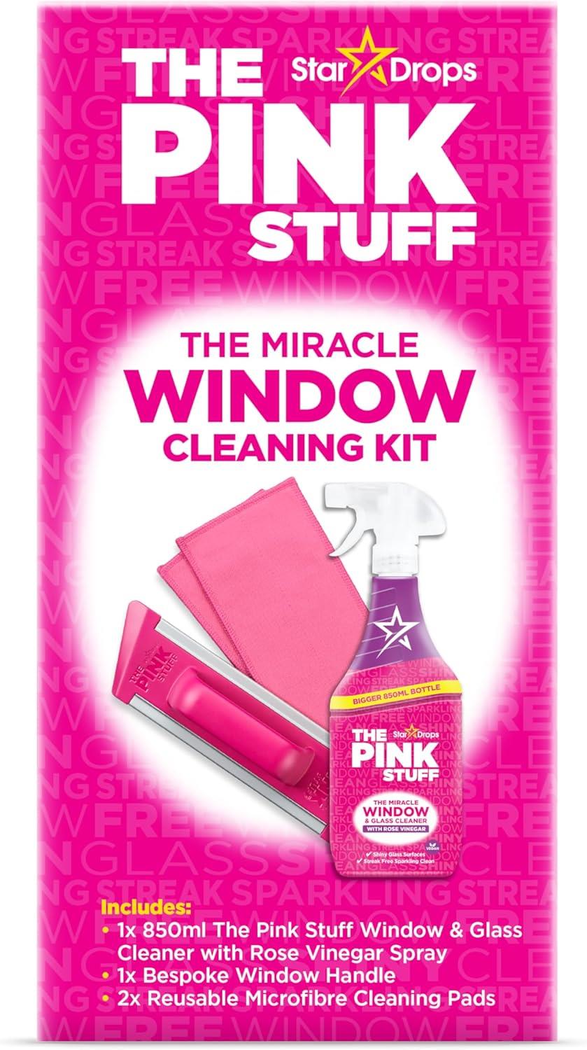 Star Drops Pink Stuff Window Cleaning Kit Box 850ml Packs Glass Cleaner