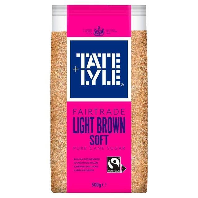 Tate & Lyle Fairtrade LIGHT BROWN Soft Pure Cane Sugar 500g Bags