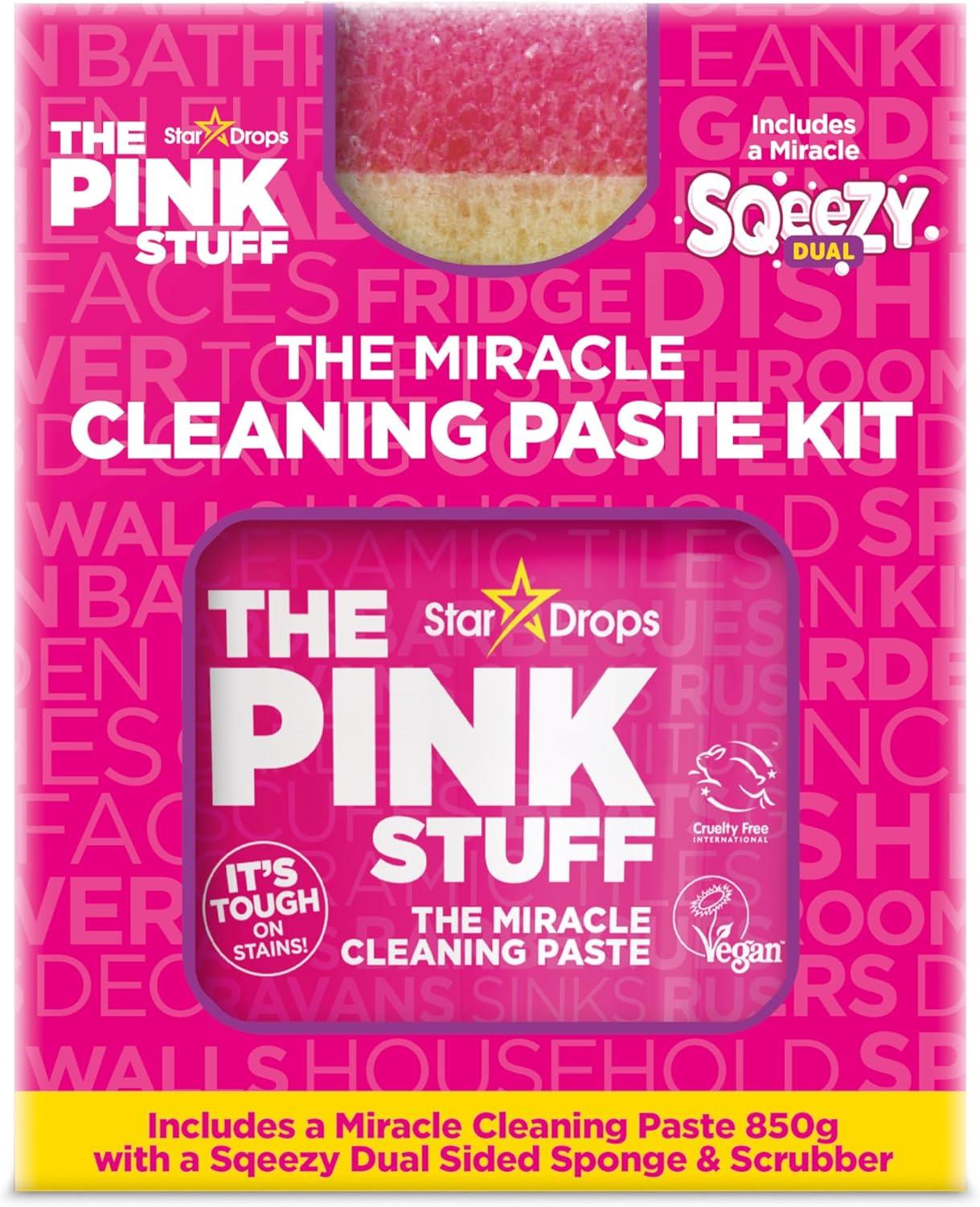 Star Drops Pink Stuff Miracle Cleaning Paste Kit & Squeezy Dual 850ml Cleaning Set