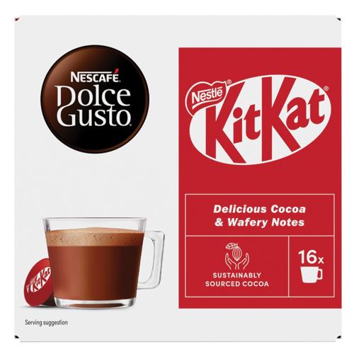 Nescafe Dolce Gusto KitKat Hot Chocolate Capsules 16 Pods 3 X 256g