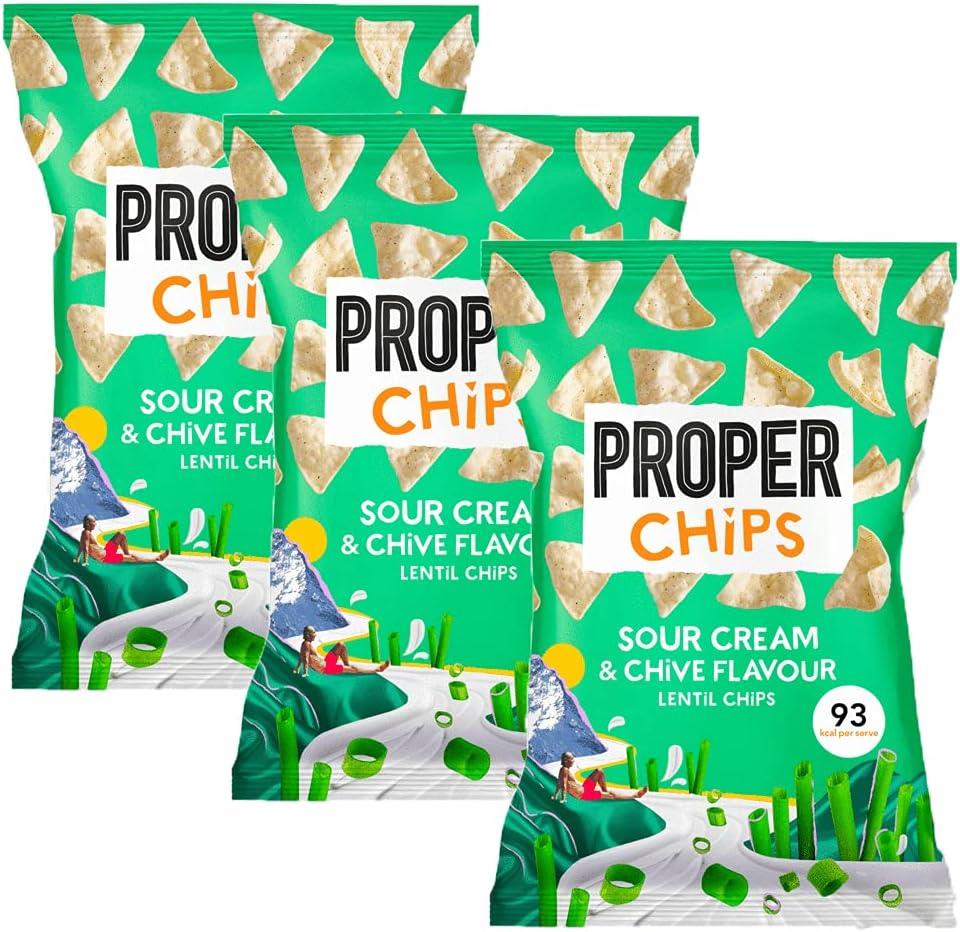 PROPERchips Lentil Chips Sour Cream 12 pack (HALF CASE)