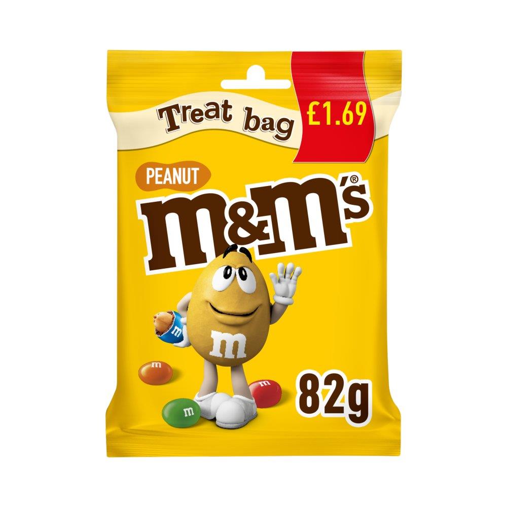 M&M Peanut Treat 16 x 82g Priced Marked Bags