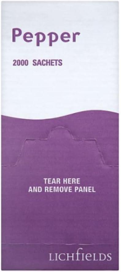 Lichfields Pepper 2000 Sachets Ground Black Pepper Table Seasoning UK