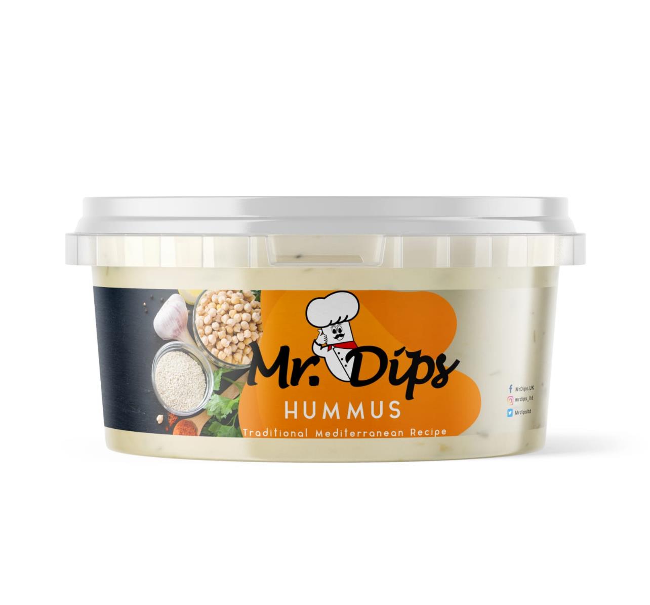 Mr Dips Hummus 3 x 400g Tubs