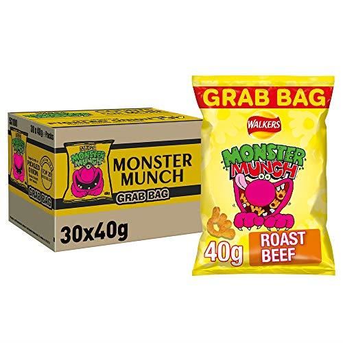 Walkers Monster Munch Roast Beef Snacks Box 40 G Pack Of 30 Walkers Monster Munch Roast Beef Snacks Box 40 G Pack Of 30