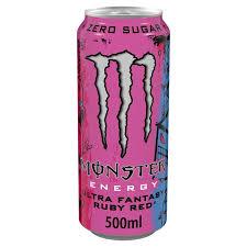 Monster Energy Ultra Fantasy Ruby Red Energy Drink 24 x 500ml Cans
