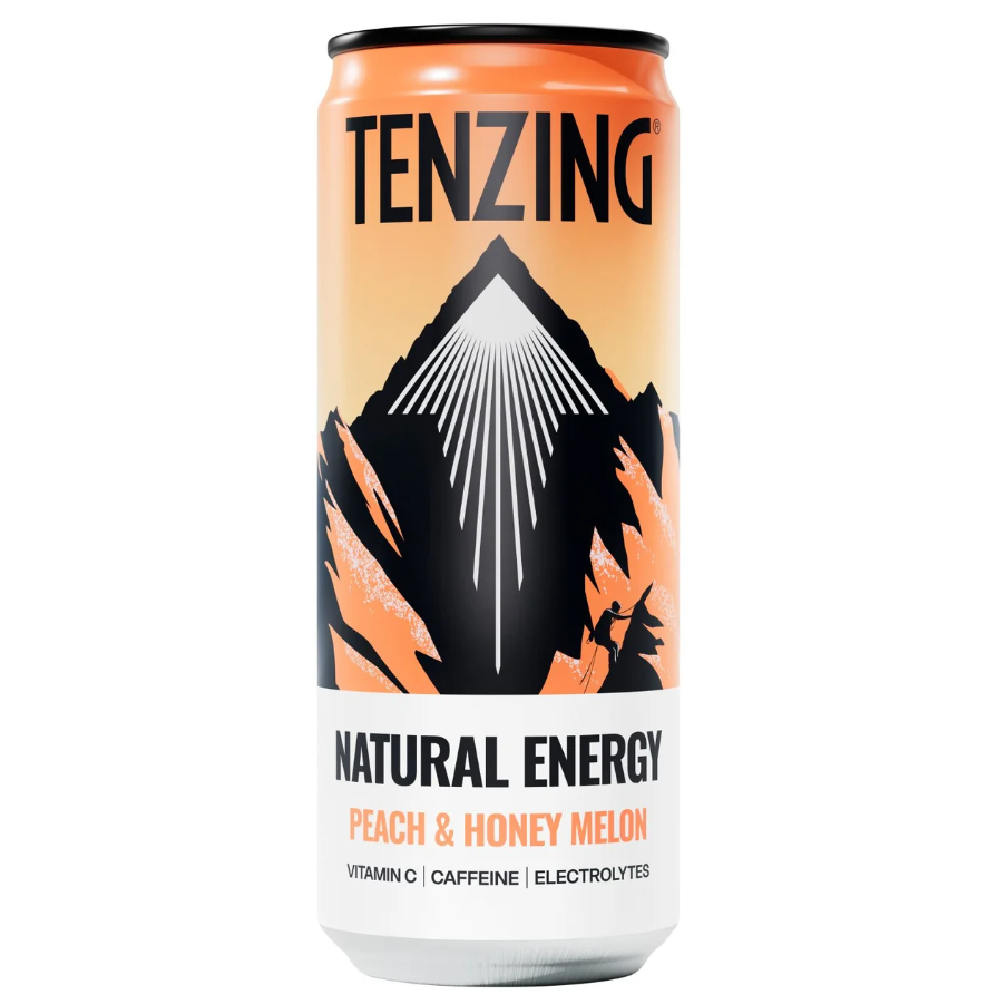 TENZING Natural Peach & Honey Melon 12 x 330ml Cans TENZING Natural Peach & Honey Melon 12 x 330ml Cans