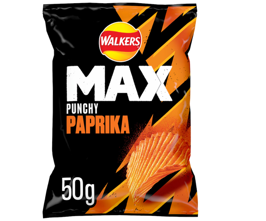 Walkers Max Paprika Crisps 24 x 50g Bags