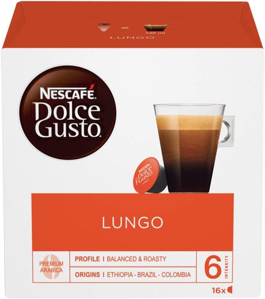 Nescafe Dolce Gusto Lungo Coffee Capsules 16 Pods 3 X 89.6g UK