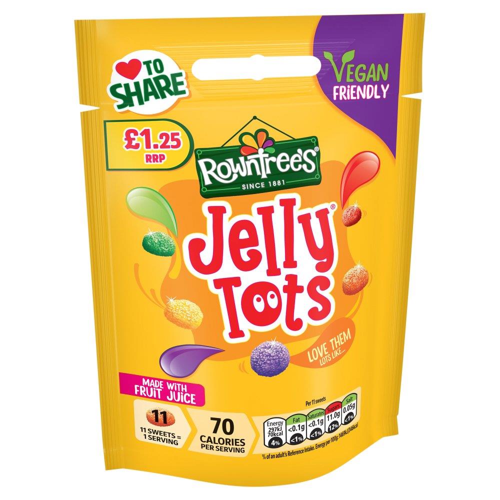 Rowntree's Jelly Tots Pouches 10 x 120g PMP Bags