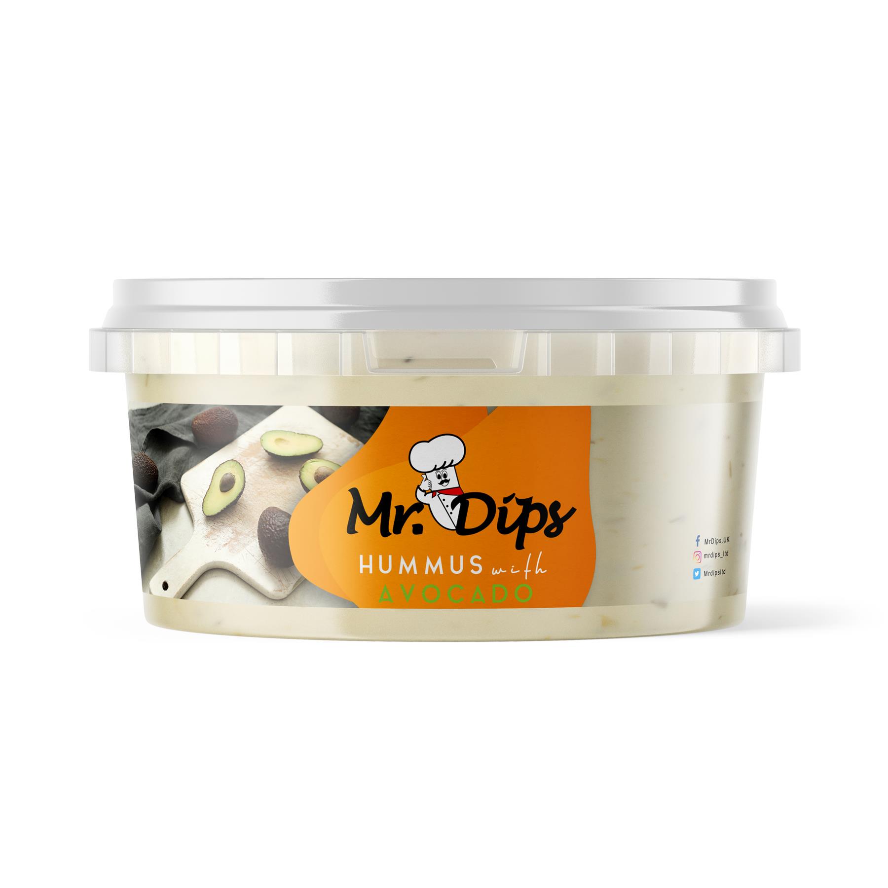 Mr Dips Hummus With Avocado 3 x 400g Tubs