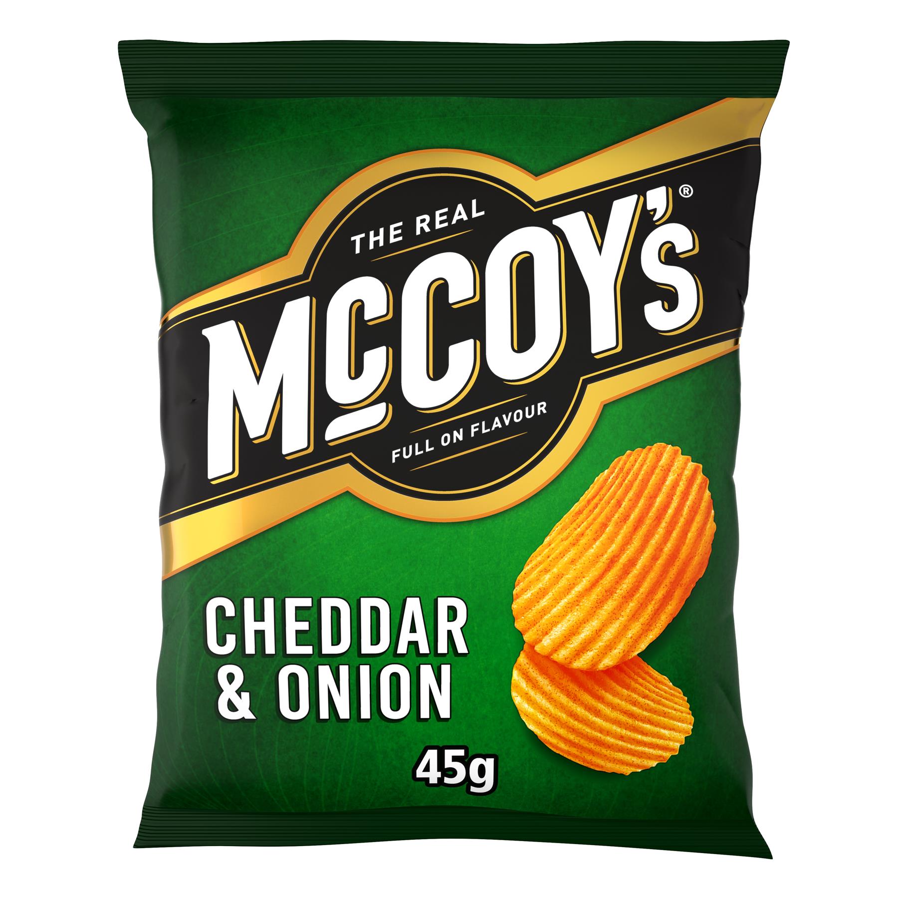 McCoy's Cheddar & Onion Crisps 26 x 45g Pack