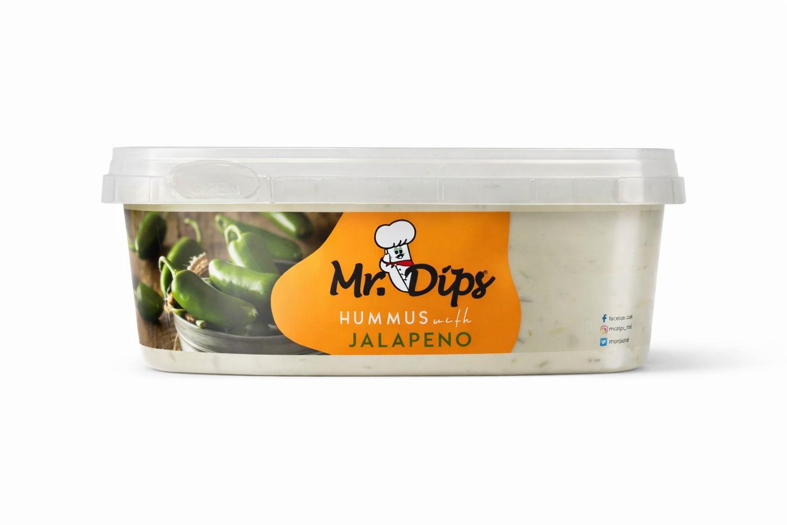 Mr Dips Hummus With Jalapeno 2 x 1Kg Tubs