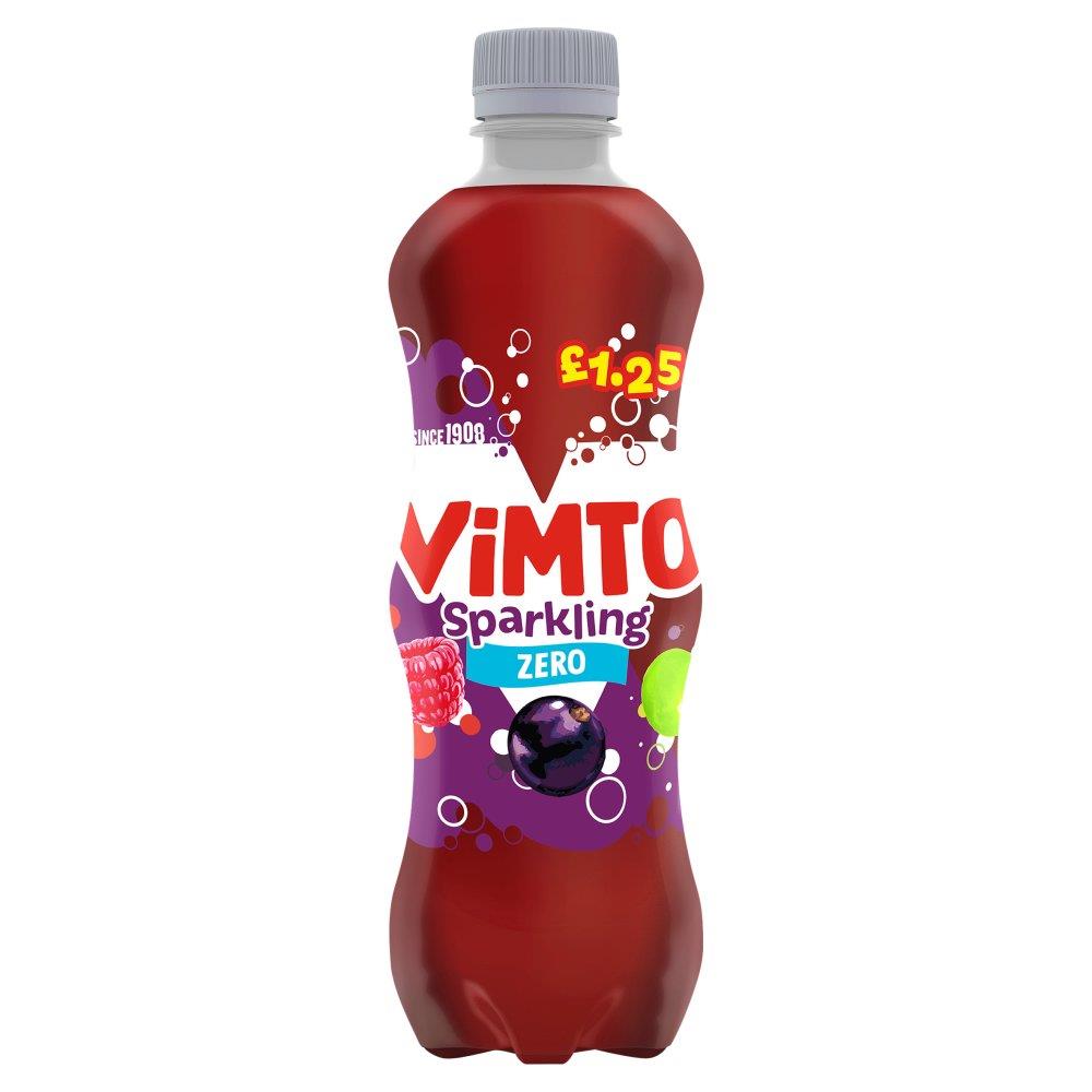 Vimto Sparkling No Added Sugar Original 12 x 500ml Bottles | Low Calorie Fruity Drink | Vegetarian F