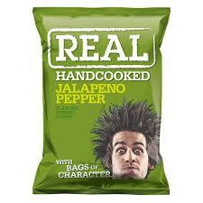 Real Jalapeno Pepper Crisps 24 x 35g Gluten Free Vegan Snack Bags