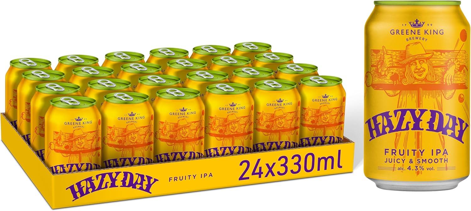 Greene King Hazy Day 4.3% ABV Beer 6 x 4 x 330ml Cans