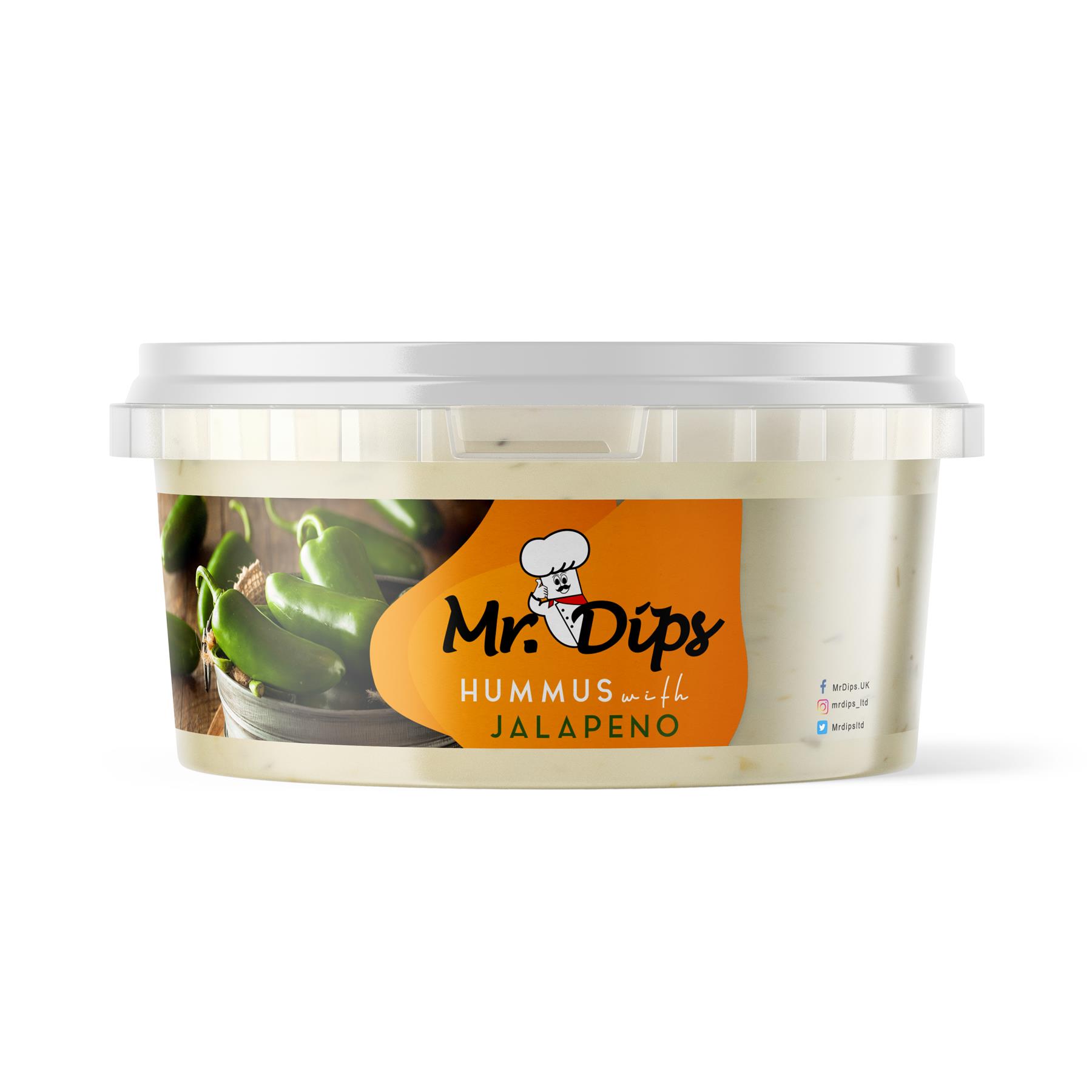Mr Dips Hummus With Jalapeno 3 x 400g Tubs