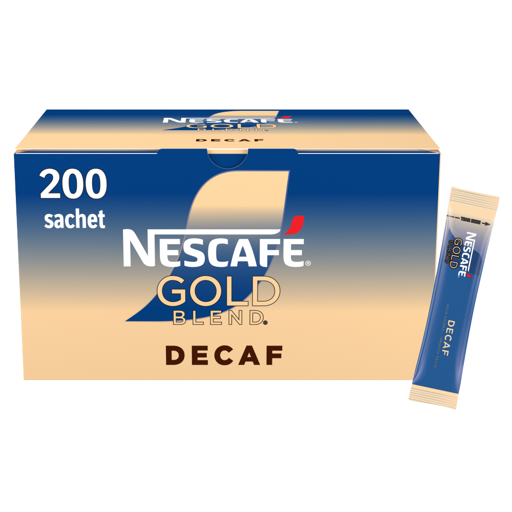 NESCAFE Gold Blend DECAF Coffee 200 Sticks Sachets (1 Box)