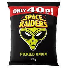 Space Raiders Pickled Onion Crisps 36 x 30g