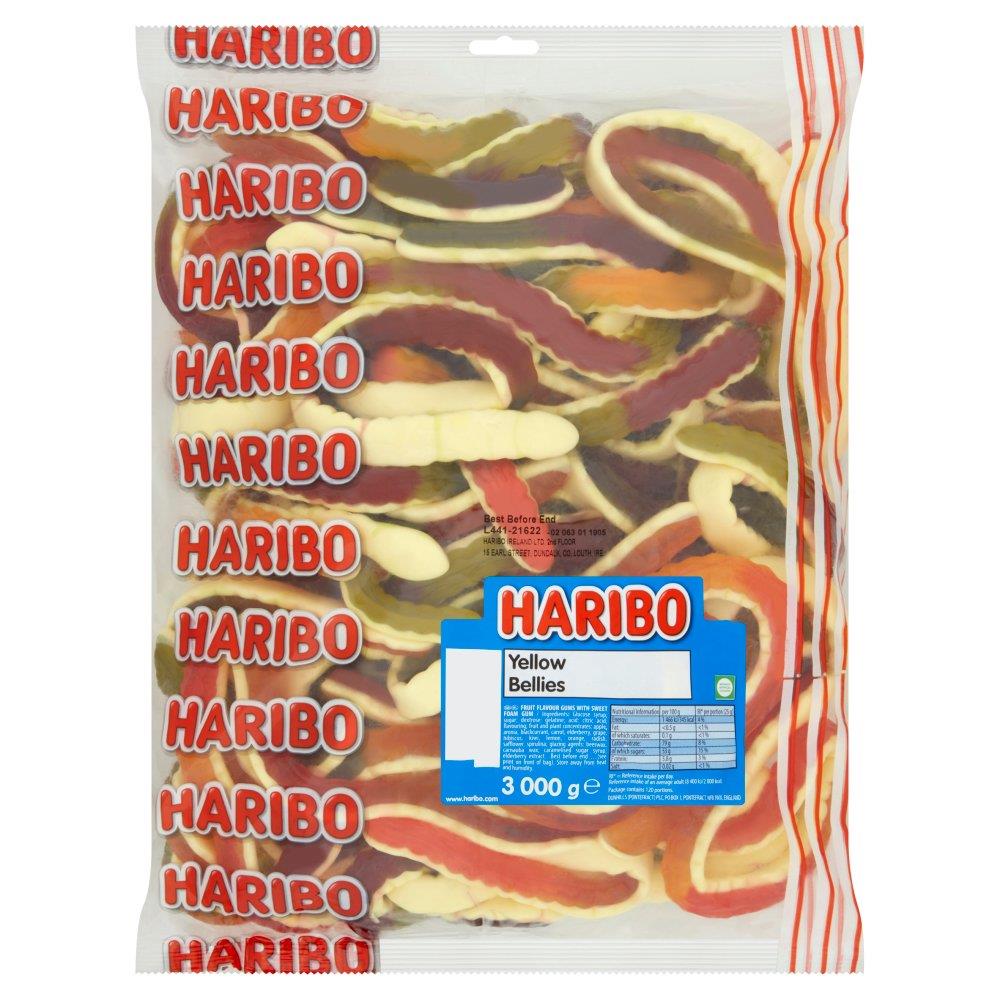 Haribo Yellow Bellies Snacks Sweets 1 x 3Kg Bags