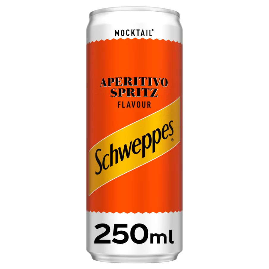 Schweppes Aperitivo Spritz 0.5% ABV Mocktail 12 x 250ml Cans