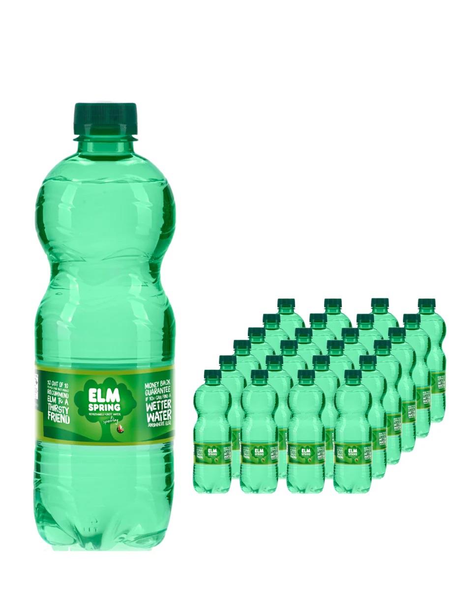 Elm Spring Sparkling Water 24 x 500ml Bottled Carbonated Refreshment