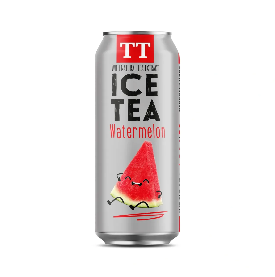 TT Ice Tea Watermelon No Sugar & No Sweeteners 24 x 330ml Cans Refreshing Christmas Party Drinks