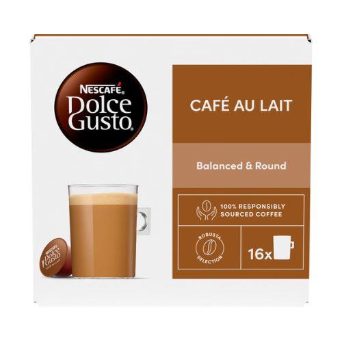 Nescafe Dolce Gusto Cafe Au Lait Coffee Coffee Capsules 16 Pods 3 x 160g Packs