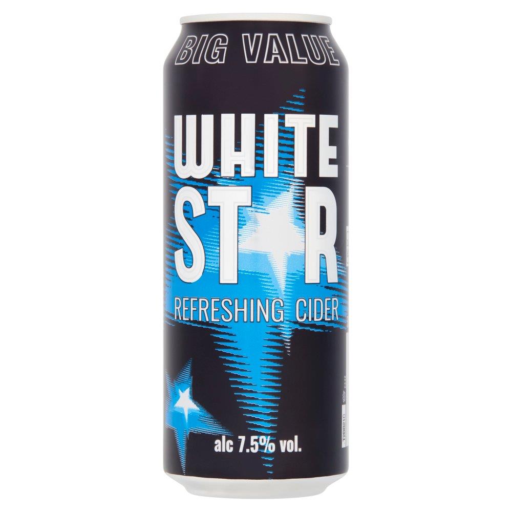 White Star Cider 7.5 Percent Abv 24 x 500ml Cans
