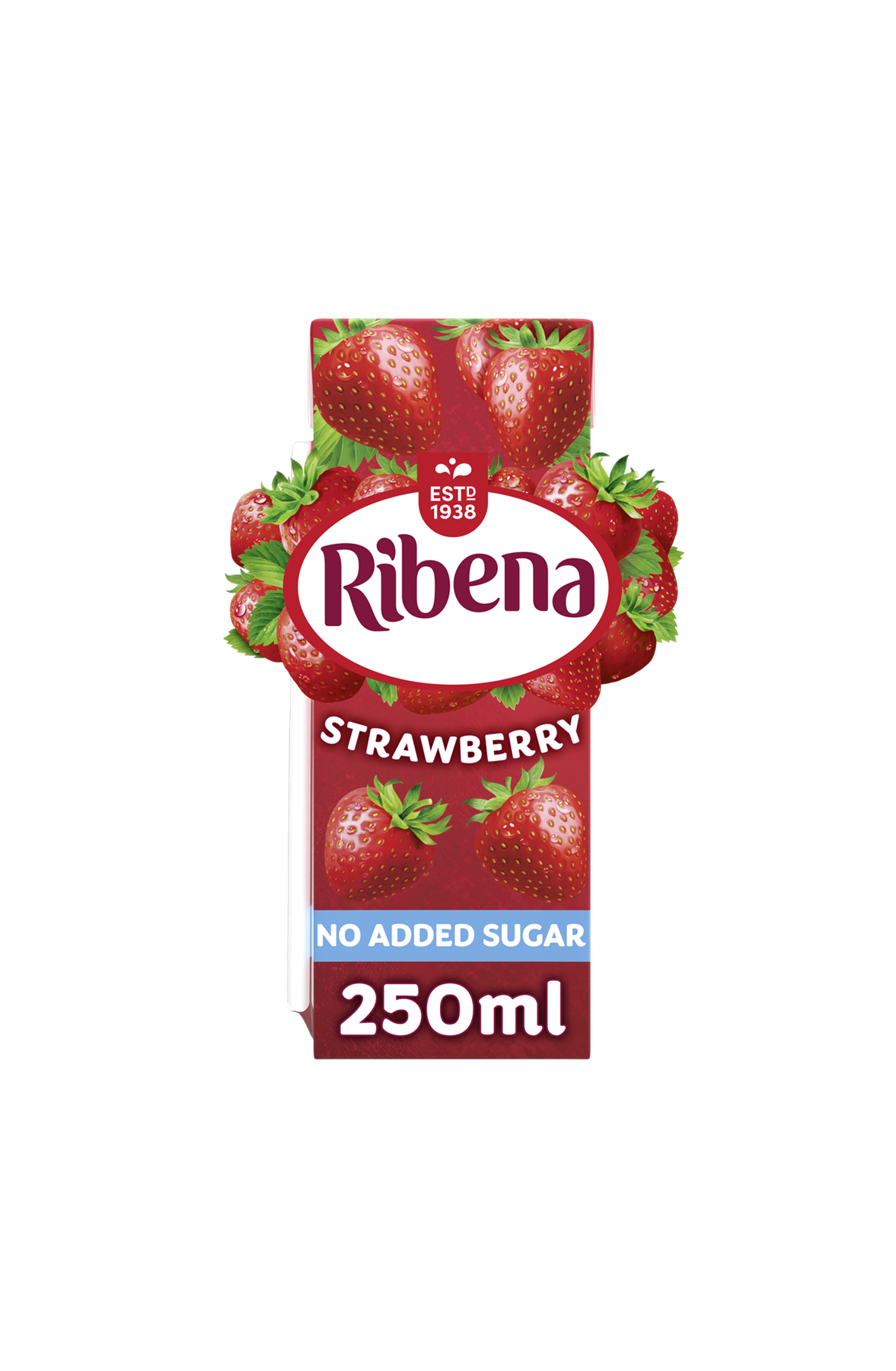 Ribena Strawberry Juice 24 x 250ml PMP Cartons Low-Calorie Vitamin C Drink