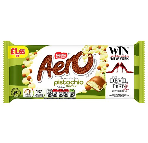 Aero Pistachios Chocolate Block 15 x 90g Bars