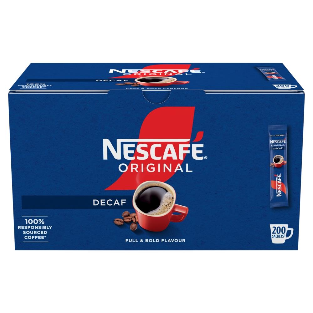 Nescafe Original DECAFINATED Coffee 200 Sticks Scahets (200 Cups)