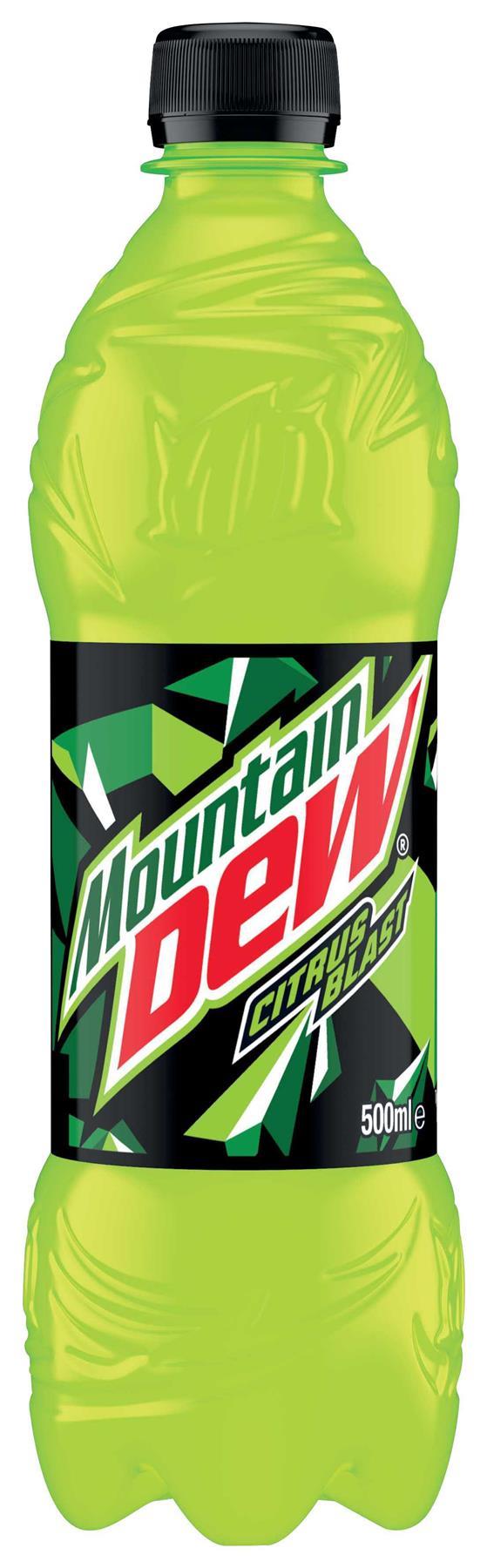 Mountain Dew 12 x 500ml Bottles Bold Citrus Flavour Soft Drink With Caffeine